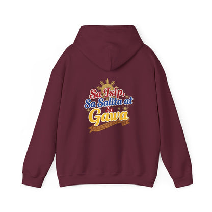 Proud Pinoy  Sa Isip Sa Salita at Sa Gawa Hoodie — Filipino Heritage Pullover