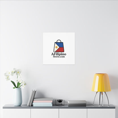 Filipino Flag Tote Logo Canvas Print — AFilipinoStore.com Matte Stretched Wall Art