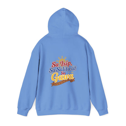 Proud Pinoy  Sa Isip Sa Salita at Sa Gawa Hoodie — Filipino Heritage Pullover