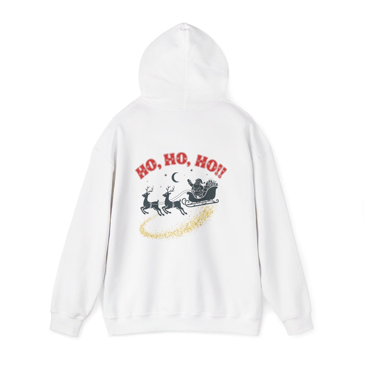 Christmas Hoodie - 'Merry Christmas to Everyone' Front & 'HO, HO, HO!!' Back Holiday Sweatshirt