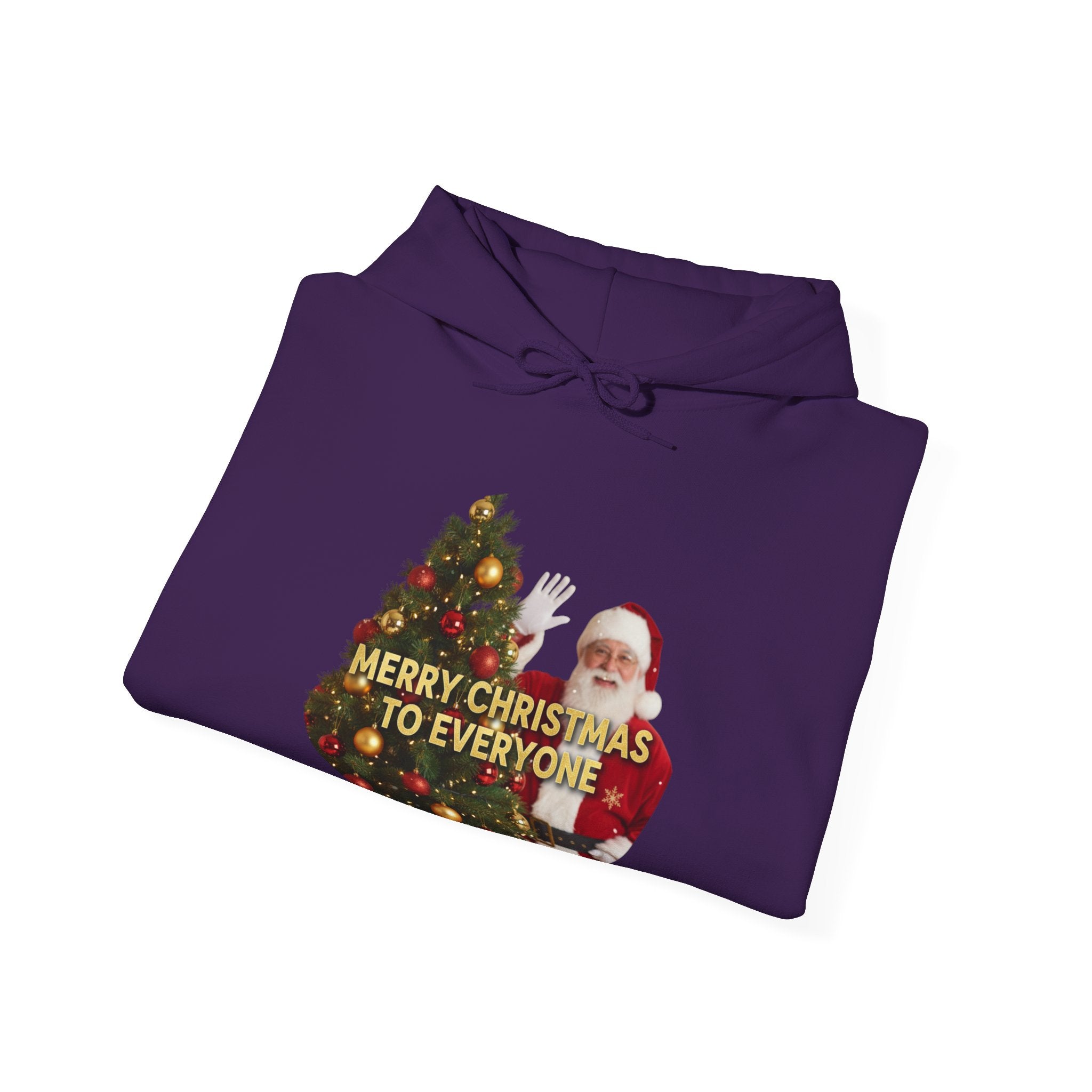 Christmas Hoodie - 'Merry Christmas to Everyone' Front & 'HO, HO, HO!!' Back Holiday Sweatshirt