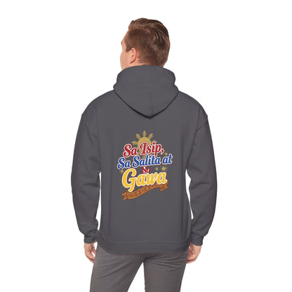 Proud Pinoy  Sa Isip Sa Salita at Sa Gawa Hoodie — Filipino Heritage Pullover