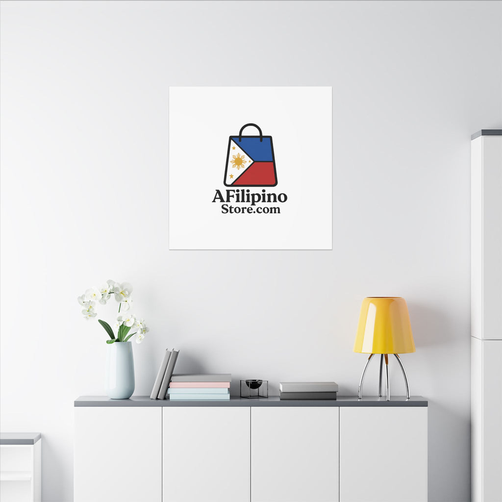 Filipino Flag Tote Logo Canvas Print — AFilipinoStore.com Matte Stretched Wall Art