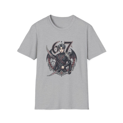 Gothic Demon Hunter T-Shirt — Knight with Wings Illustration