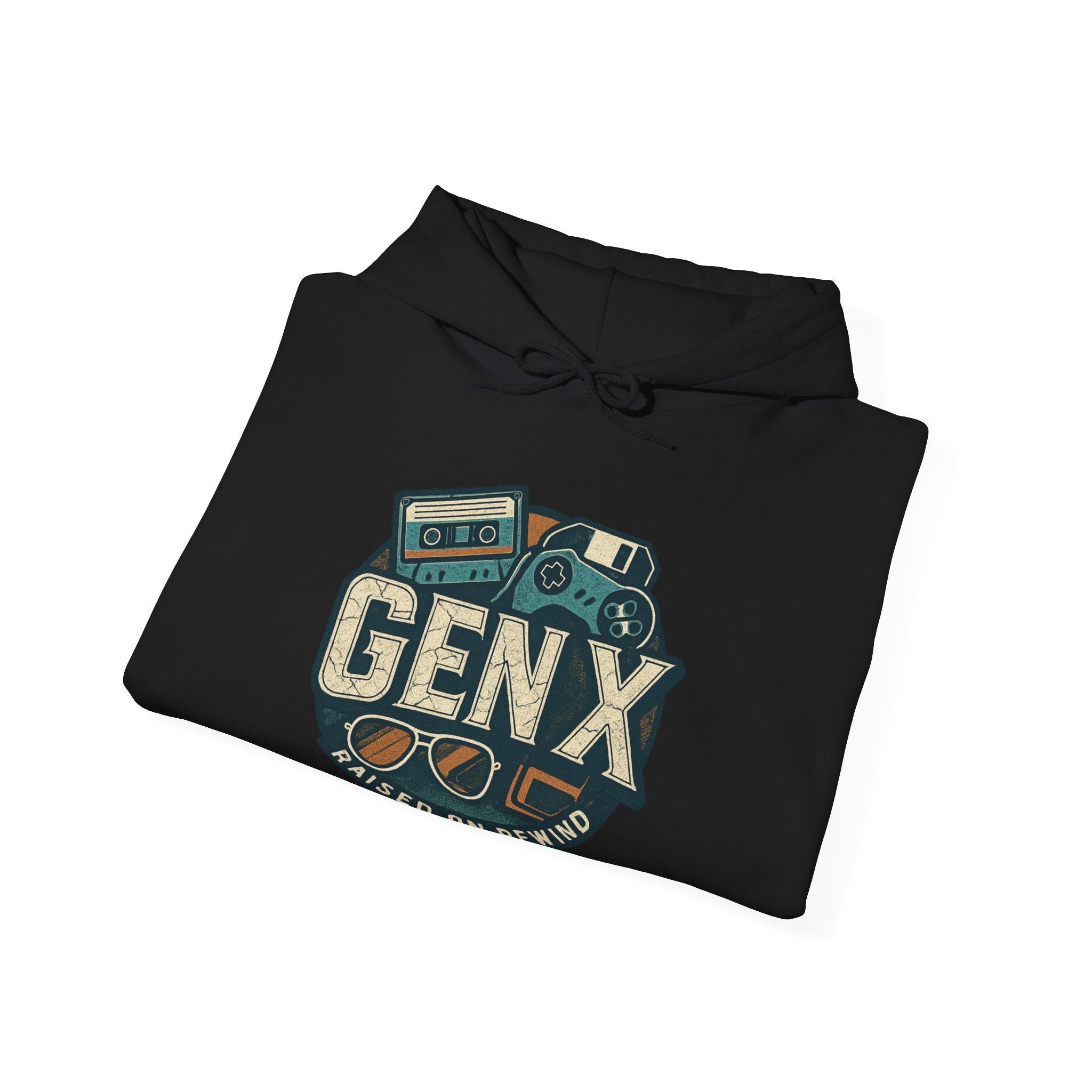 Gen X Hoodie – Retro Raised on Rewind Graphic Sweatshirt