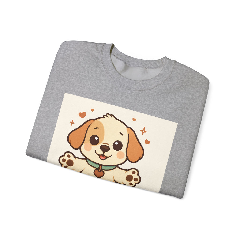 Looking for Hugs Sweatshirt — Cute Puppy Graphic Crewneck