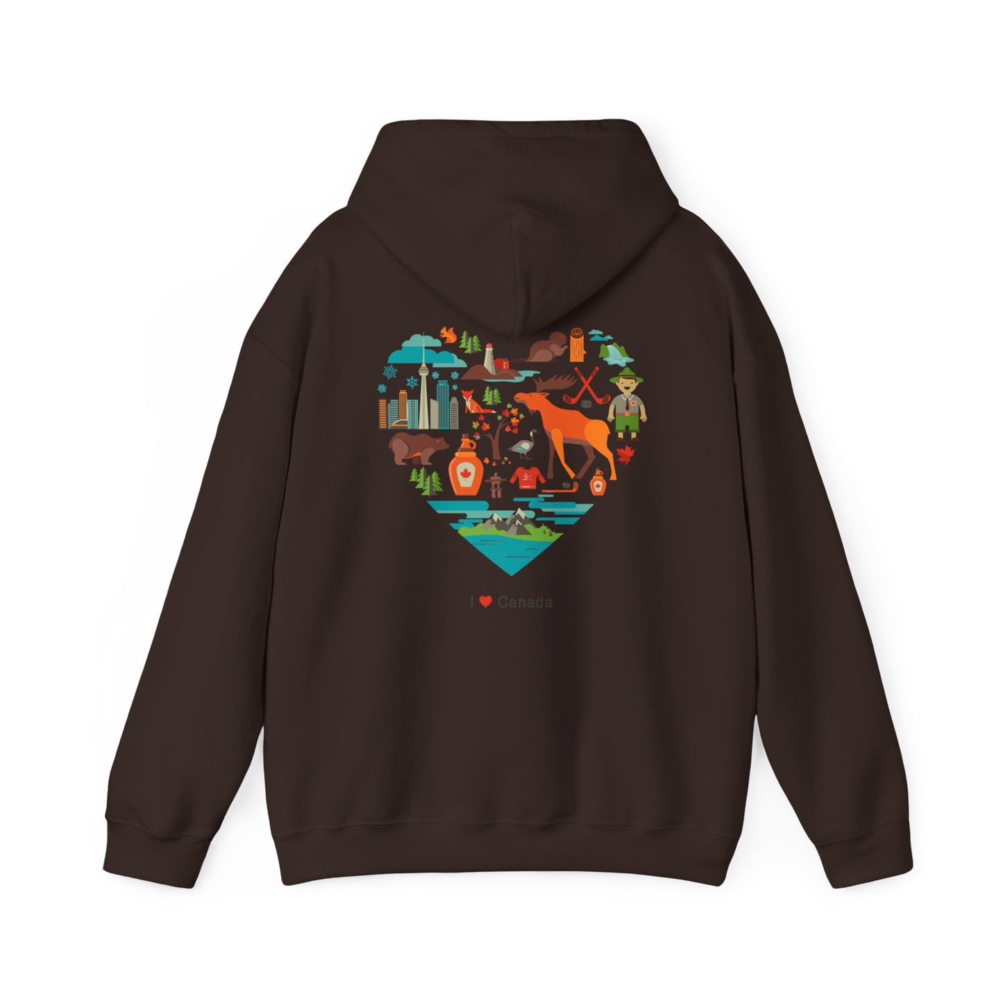 Canada Flag Hoodie – Vintage Canada Text & Maple Leaf Pullover