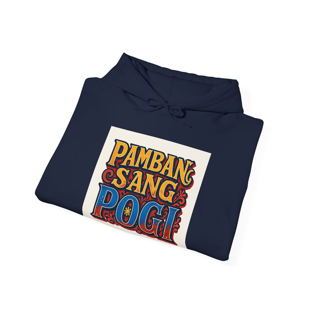 Filipino Pride Hoodie — "Pambansang Pogi" Retro Lettering Pullover