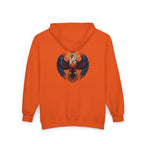 Eagle Crest Zip Hoodie — Crowned Heraldic Eagle Full-Zip Sweatshirt