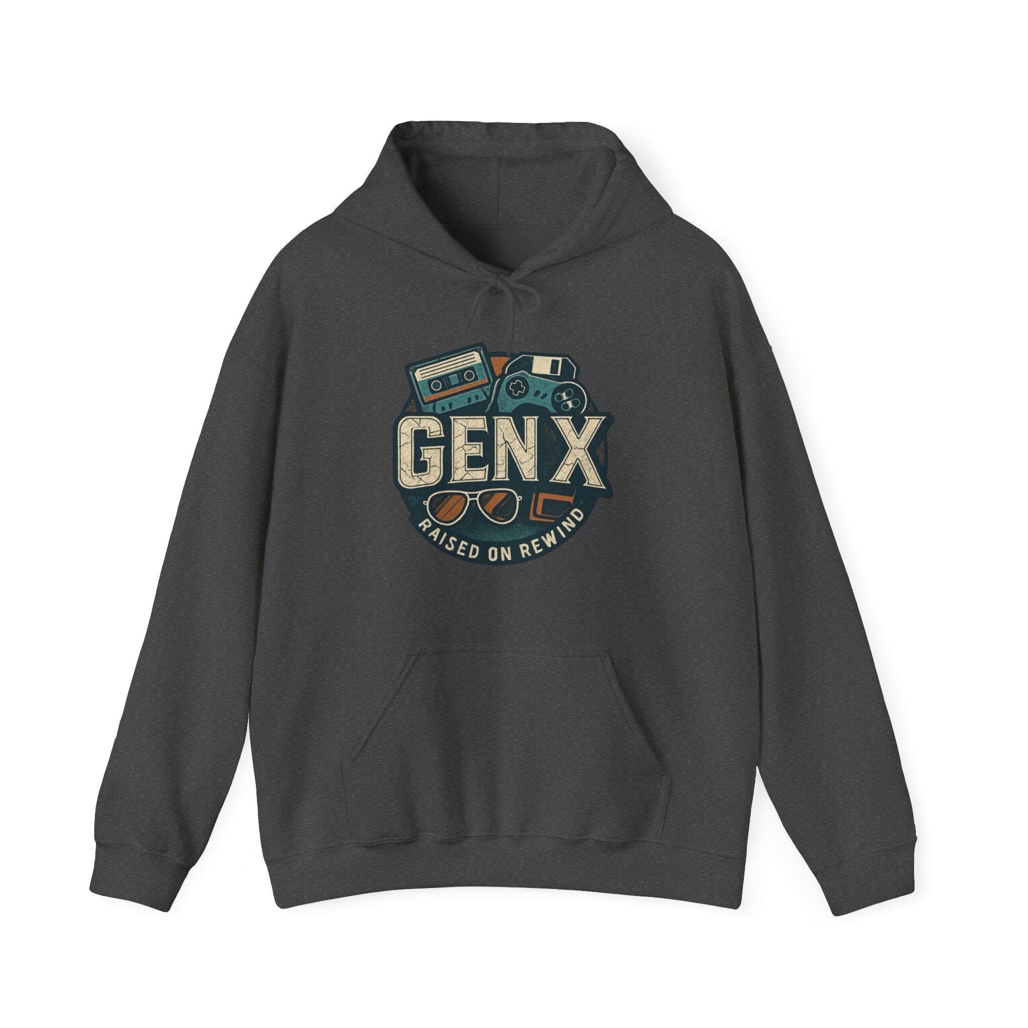 Gen X Hoodie – Retro Raised on Rewind Graphic Sweatshirt