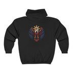 Eagle Crest Zip Hoodie — Crowned Heraldic Eagle Full-Zip Sweatshirt