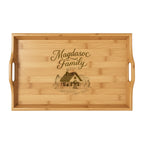 Engraved Bamboo Serving Tray - Personalized Family Home Decor