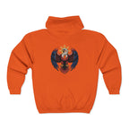 Eagle Crest Zip Hoodie — Crowned Heraldic Eagle Full-Zip Sweatshirt