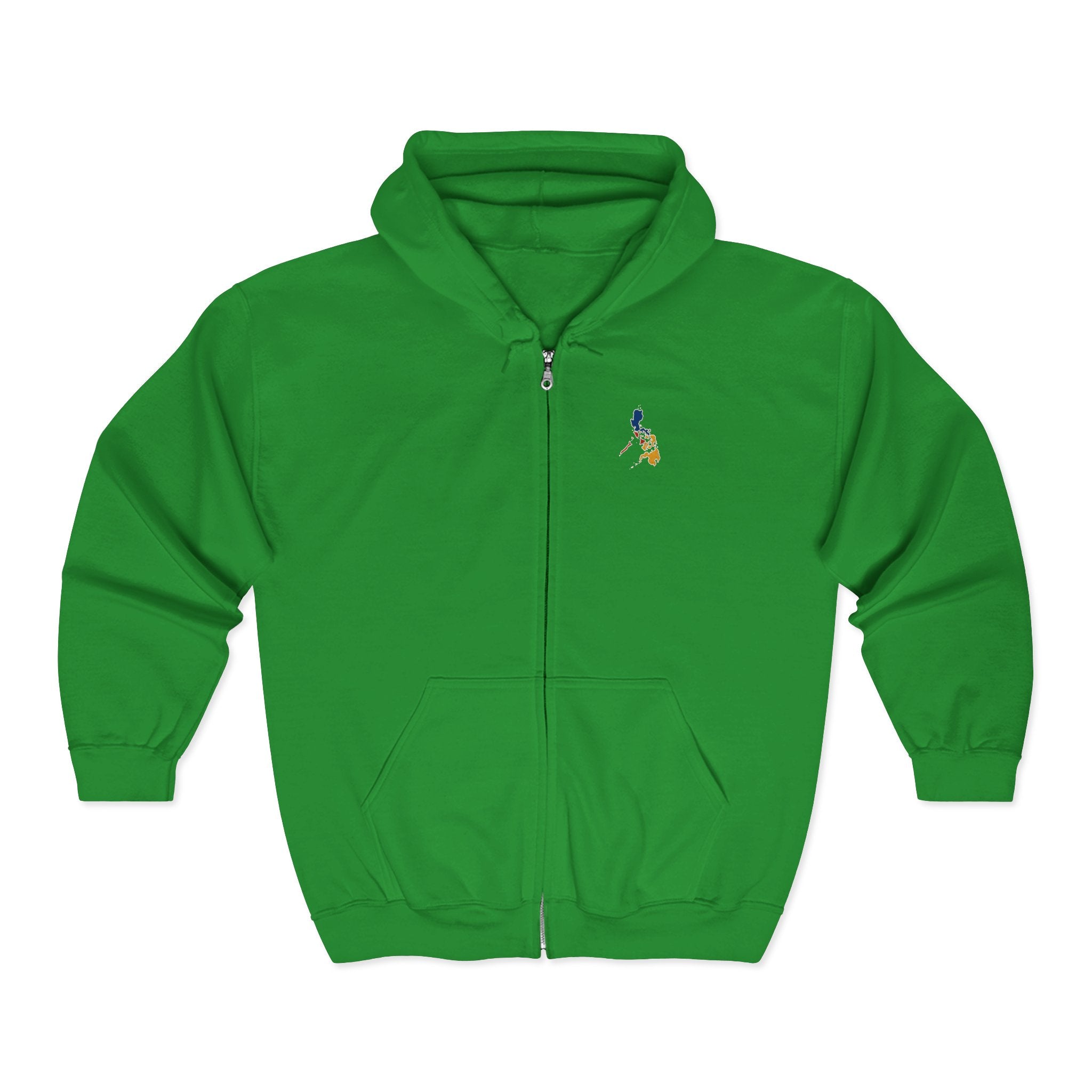 Eagle Crest Zip Hoodie — Crowned Heraldic Eagle Full-Zip Sweatshirt