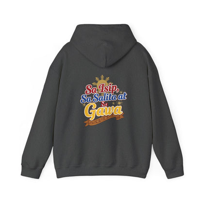 Proud Pinoy  Sa Isip Sa Salita at Sa Gawa Hoodie — Filipino Heritage Pullover