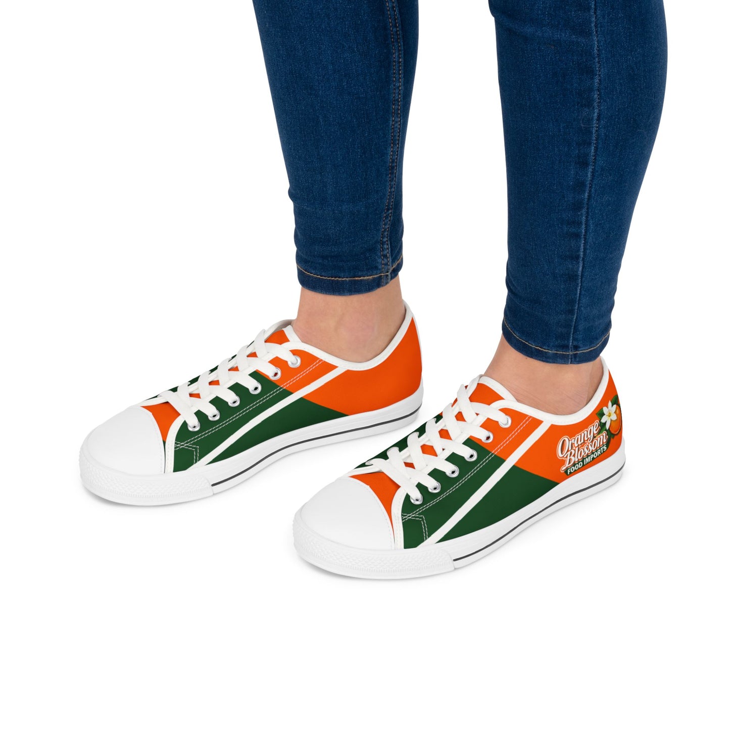 Orange Blossom Personalized Casual Canvas Shoes for Women
