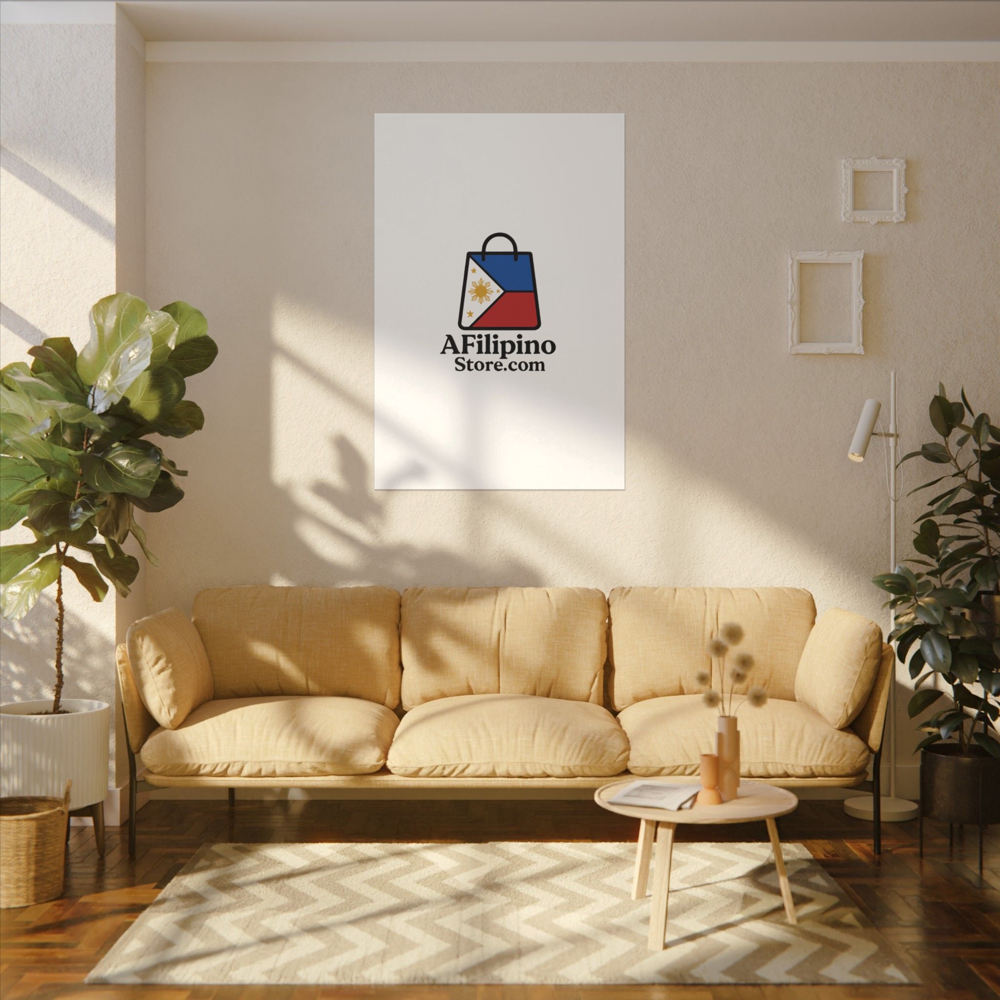 Filipino Flag Tote Logo Canvas Print — AFilipinoStore.com Matte Stretched Wall Art