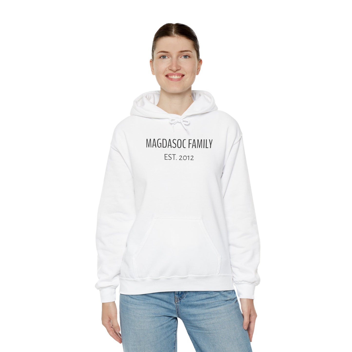 Custom Family Name Hoodie (REGULAR PRINT, DTF)-Personalized Pullover