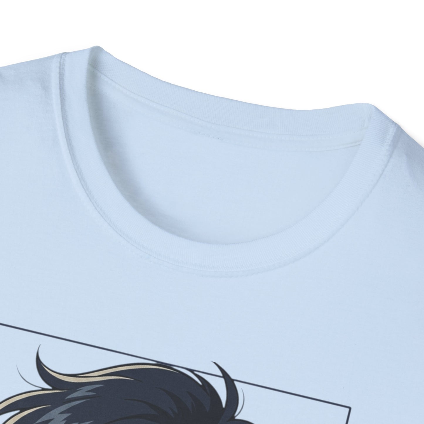 Anime Boy Portrait T‑Shirt — Retro "90's" Back Print