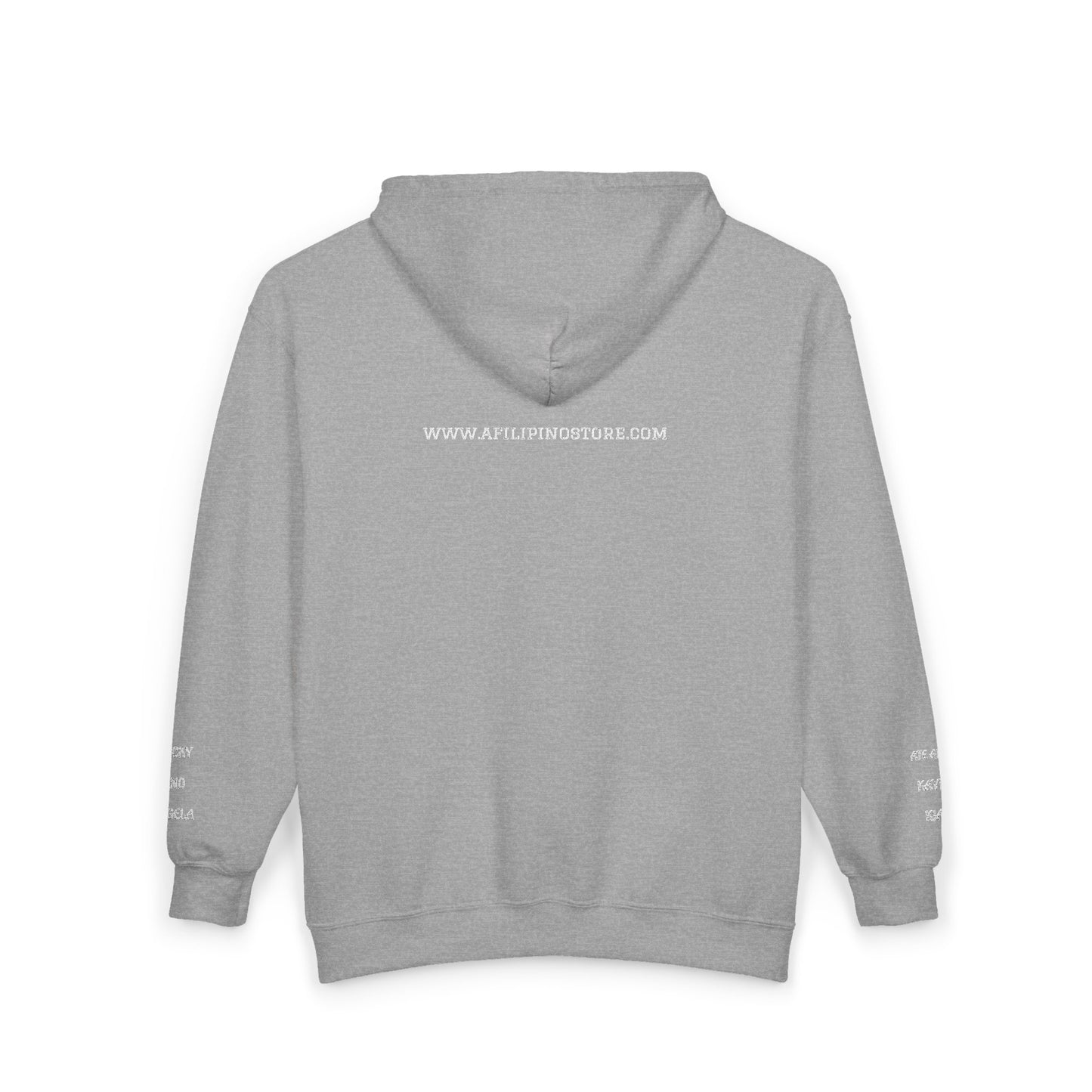 Embroidered Zip Hoodie - Personalized Ready, Designs in front, left and right wrist, and back  (Magdasoc Family with website at the back)