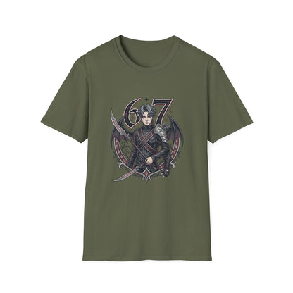 Gothic Demon Hunter T-Shirt — Knight with Wings Illustration