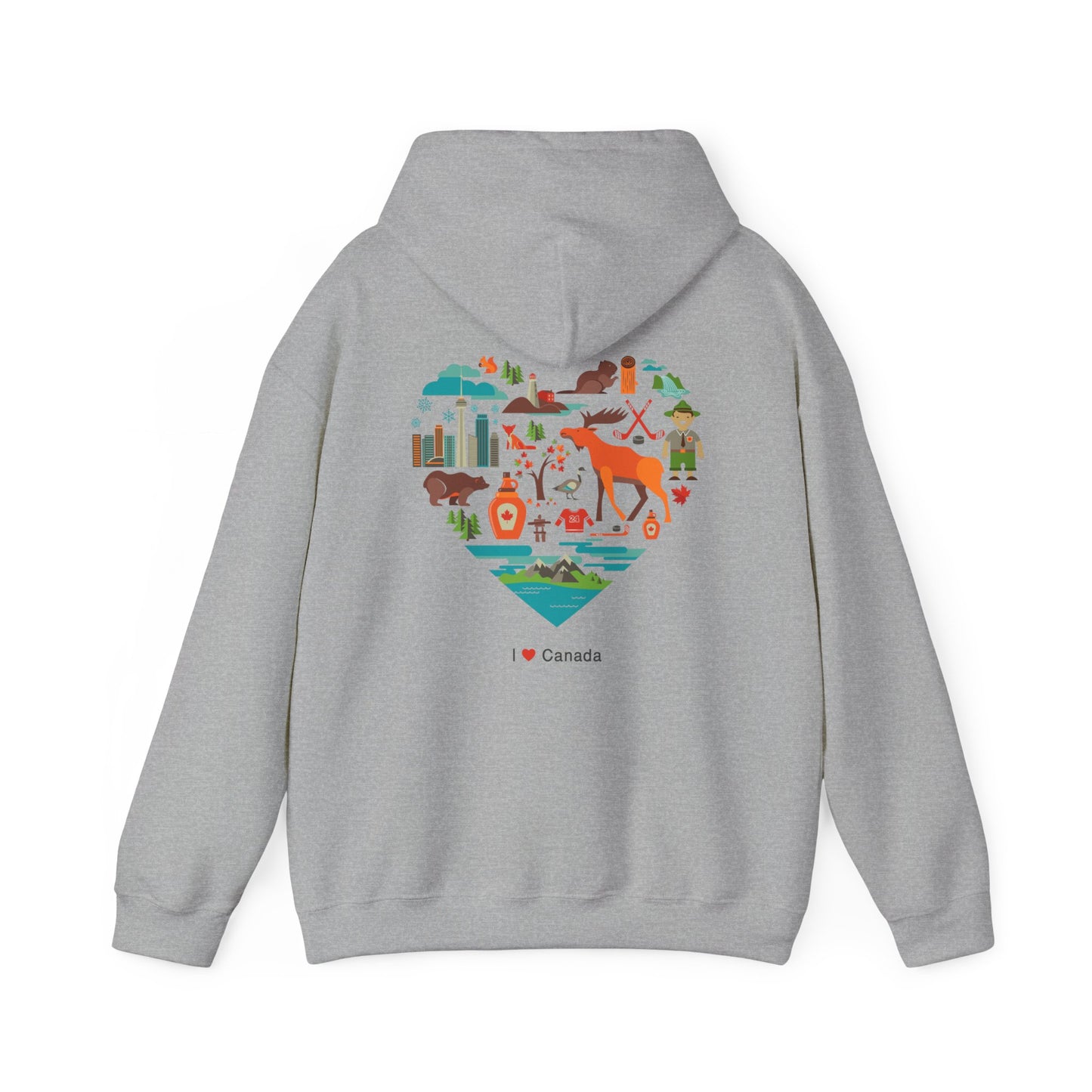 Canada Flag Hoodie – Vintage Canada Text & Maple Leaf Pullover