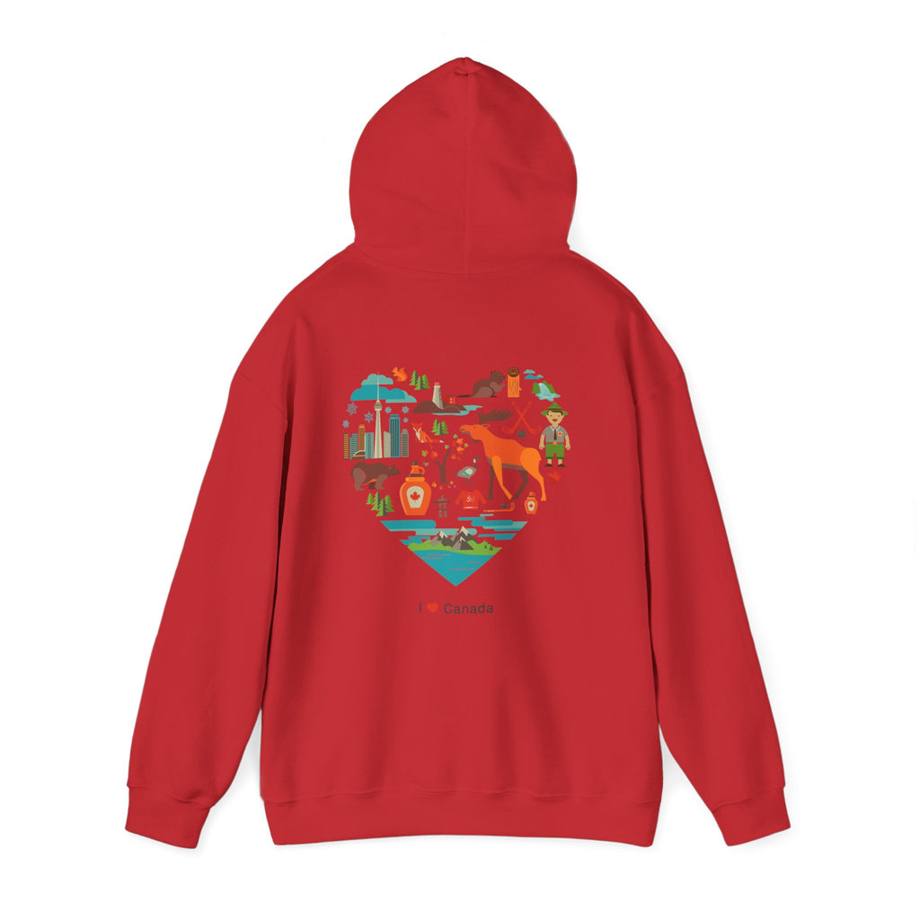Canada Flag Hoodie – Vintage Canada Text & Maple Leaf Pullover