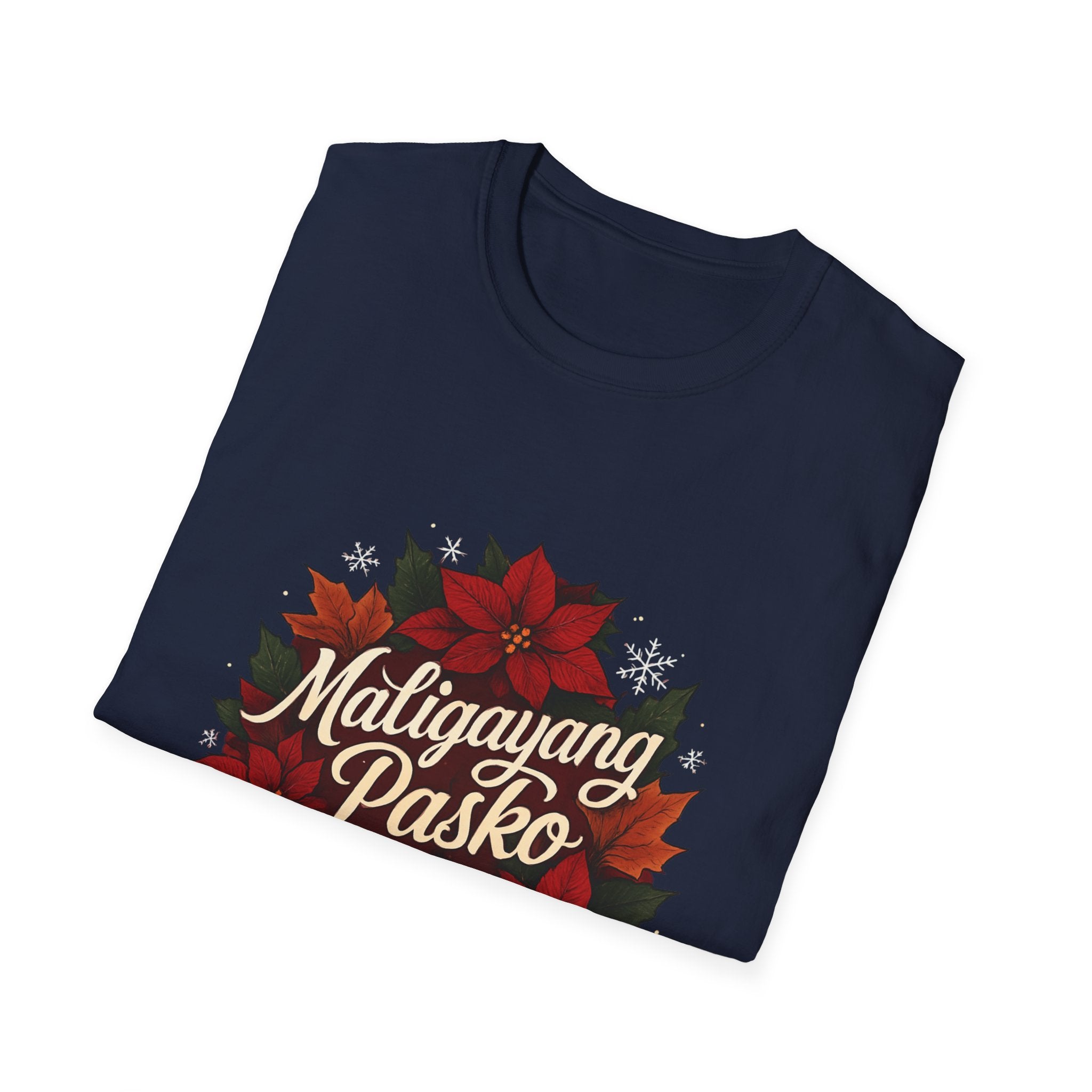 Maligayang Pasko 2025 T-Shirt — Filipino Christmas Poinsettia Holiday Tee