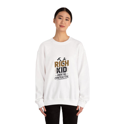 Rich Kid Anak ng Contractor Unisex Heavy Blend™ Crewneck Sweatshirt