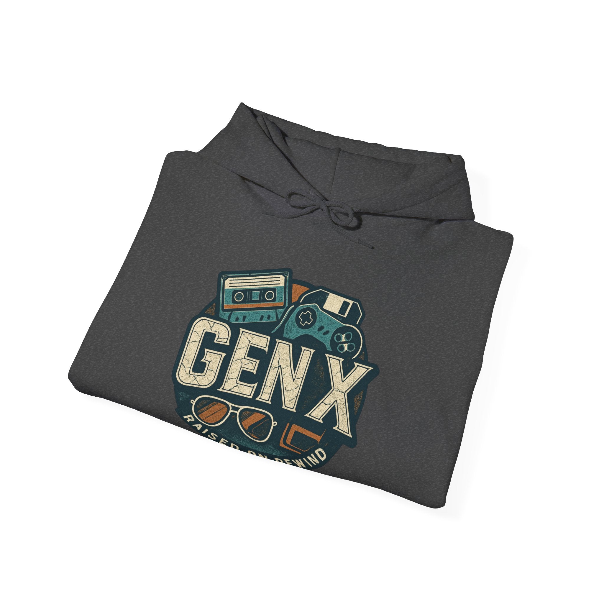Gen X Hoodie – Retro Raised on Rewind Graphic Sweatshirt