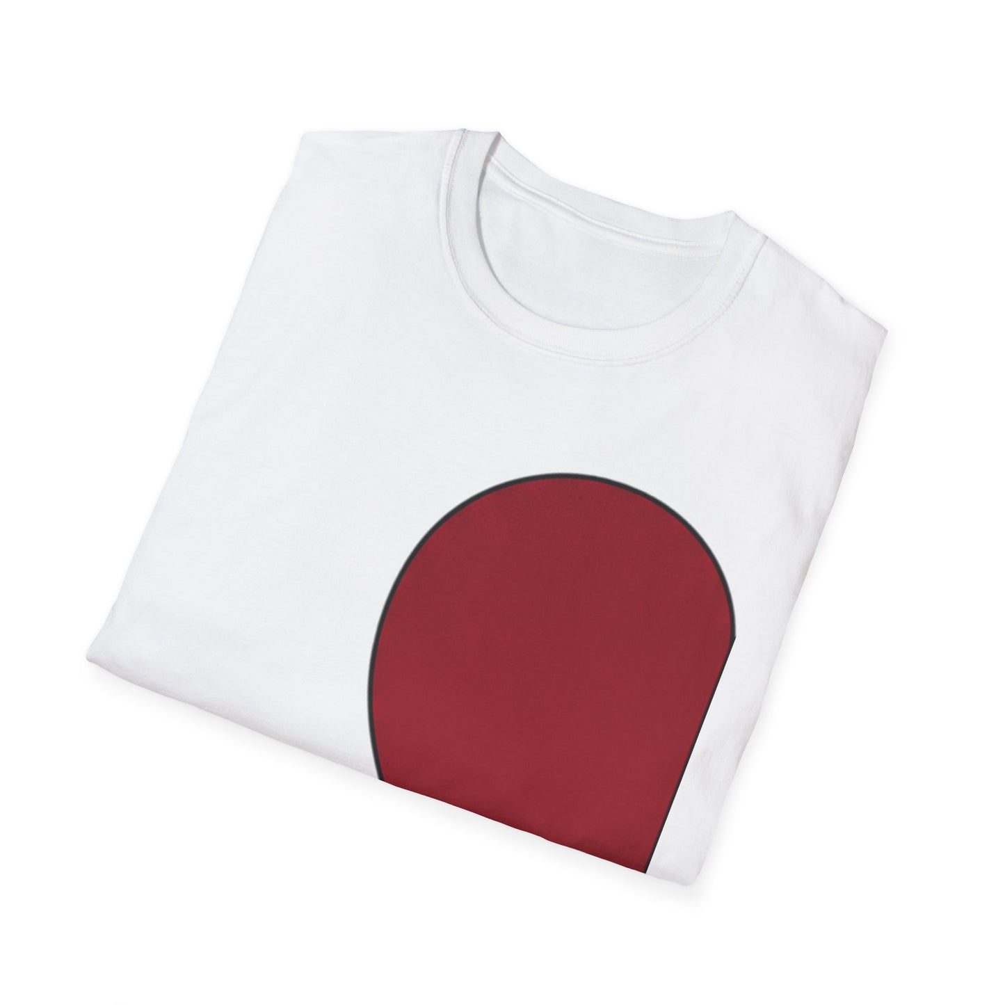 Half Heart Graphic T‑Shirt — Minimal Red Heart Tee