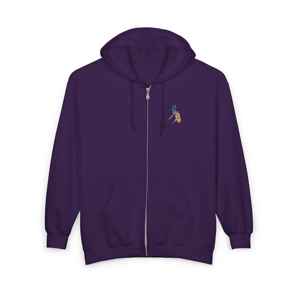 Eagle Crest Zip Hoodie — Crowned Heraldic Eagle Full-Zip Sweatshirt