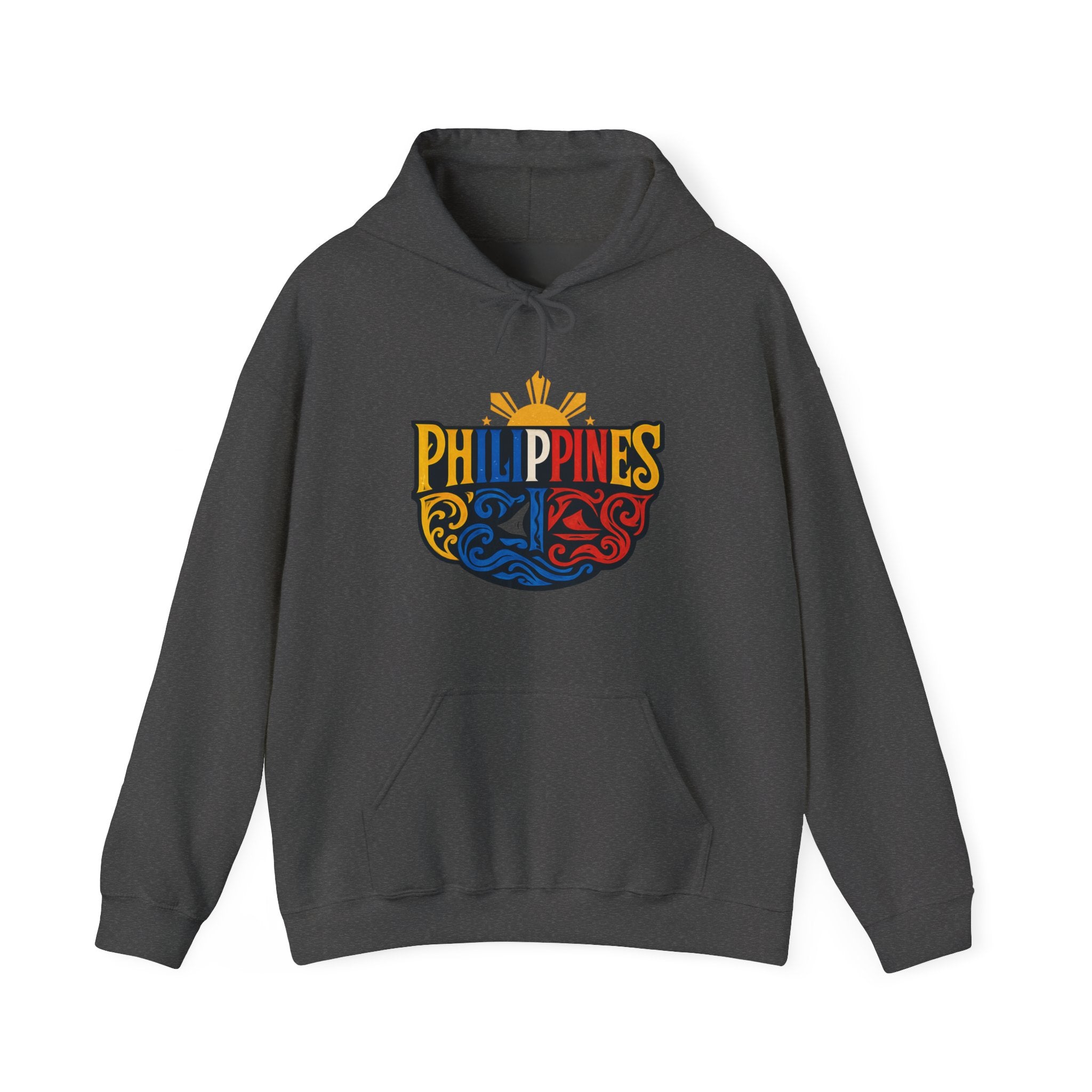 Philippines Retro Surf Hoodie – Vintage Flag Sun & Waves Pullover