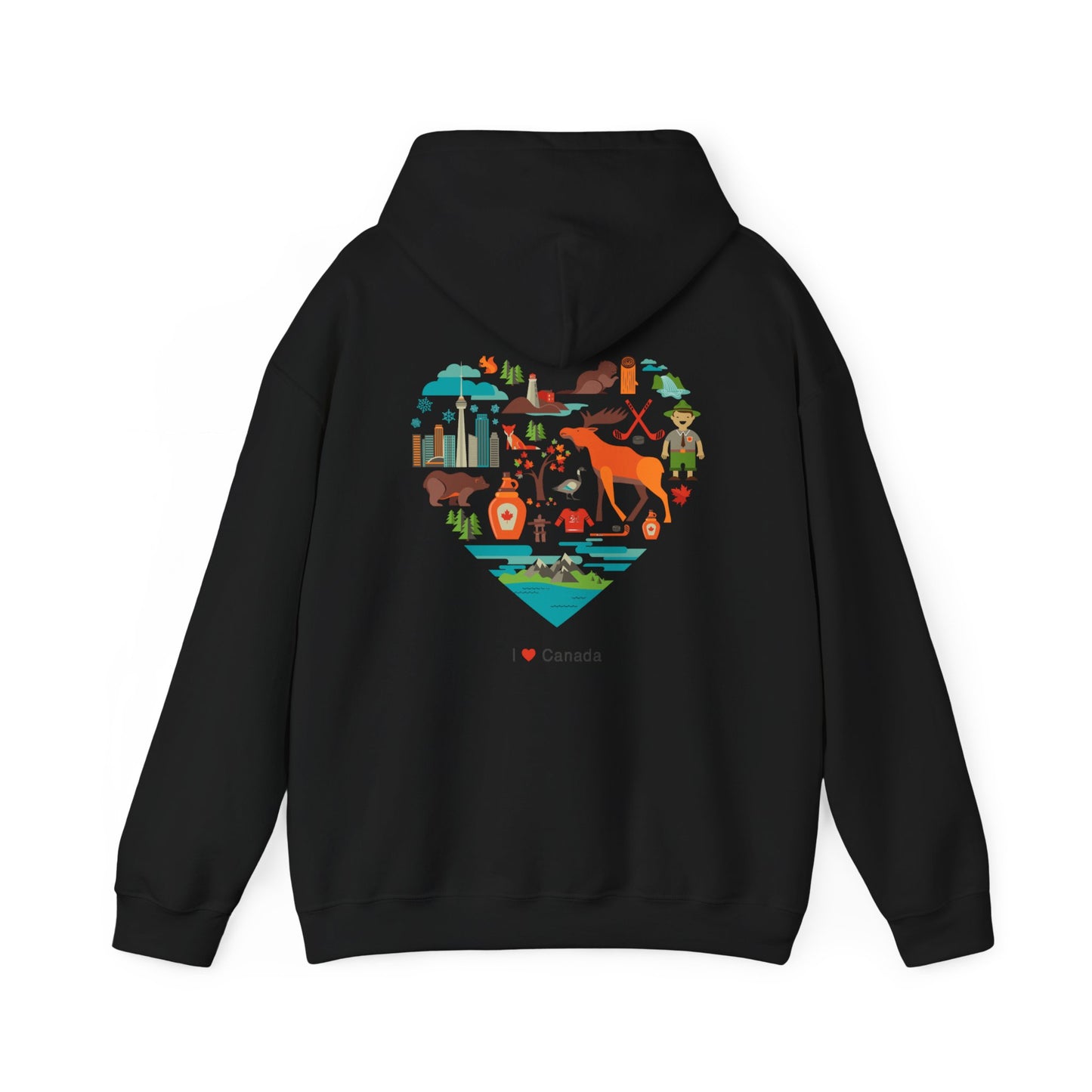 Canada Flag Hoodie – Vintage Canada Text & Maple Leaf Pullover