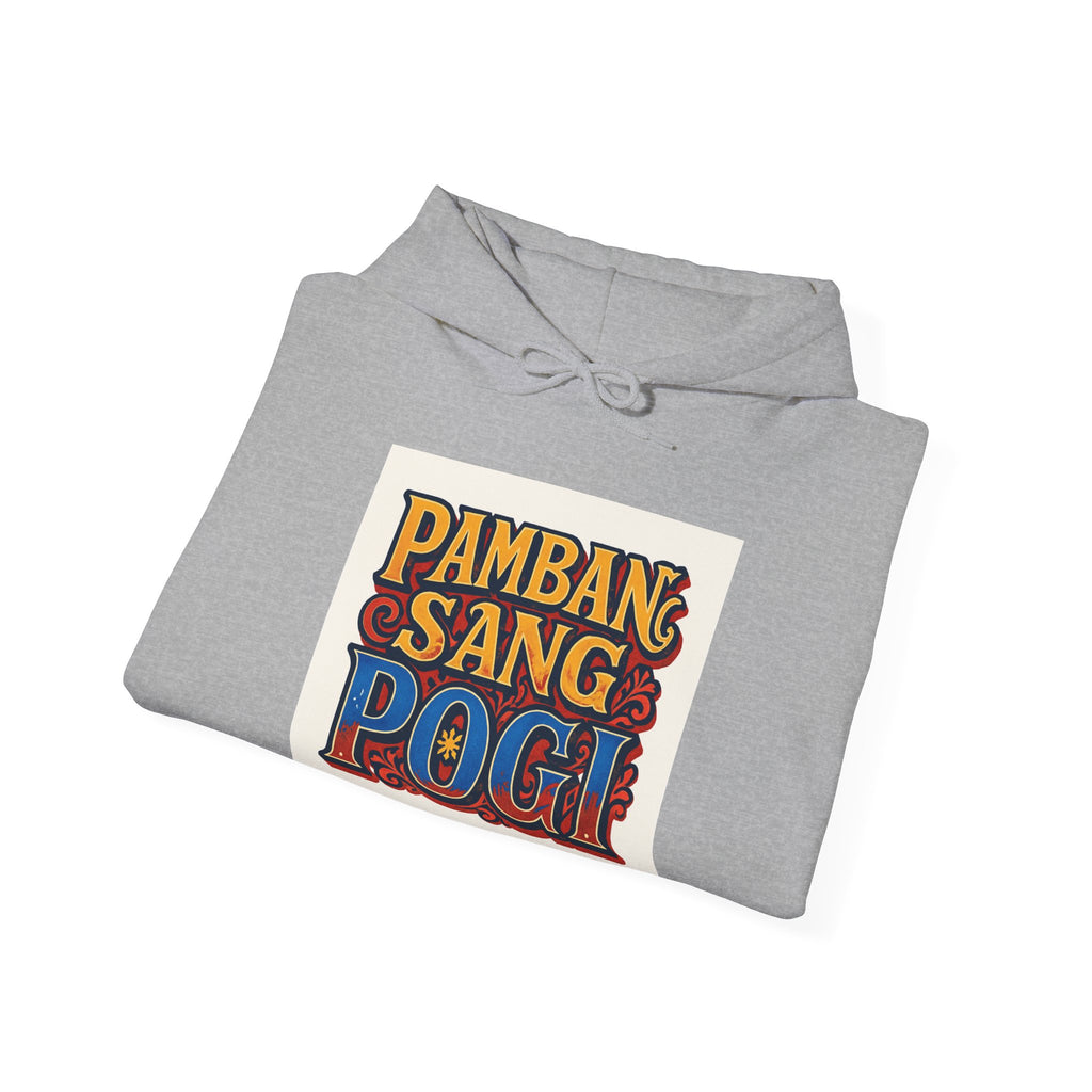 Filipino Pride Hoodie — "Pambansang Pogi" Retro Lettering Pullover