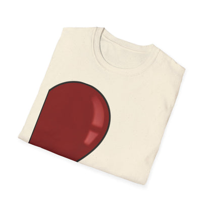 Half- Heart Half-Design T-Shirt — Minimal Red Heart Graphic Tee