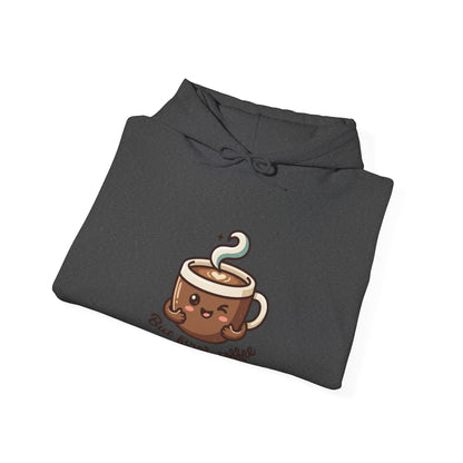 Hoodie — Cute "But First, Coffee" Coffee Cup Graphic Hoodie