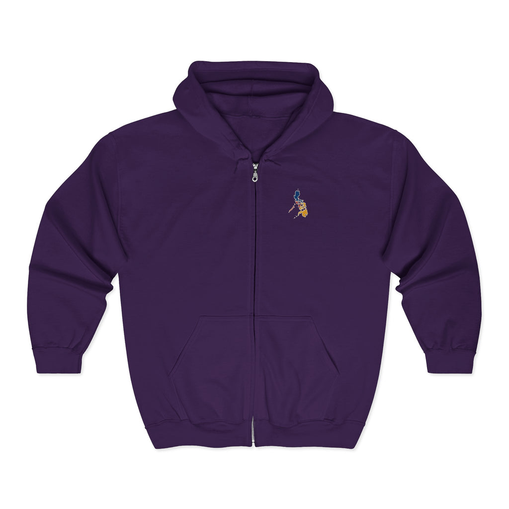 Eagle Crest Zip Hoodie — Crowned Heraldic Eagle Full-Zip Sweatshirt
