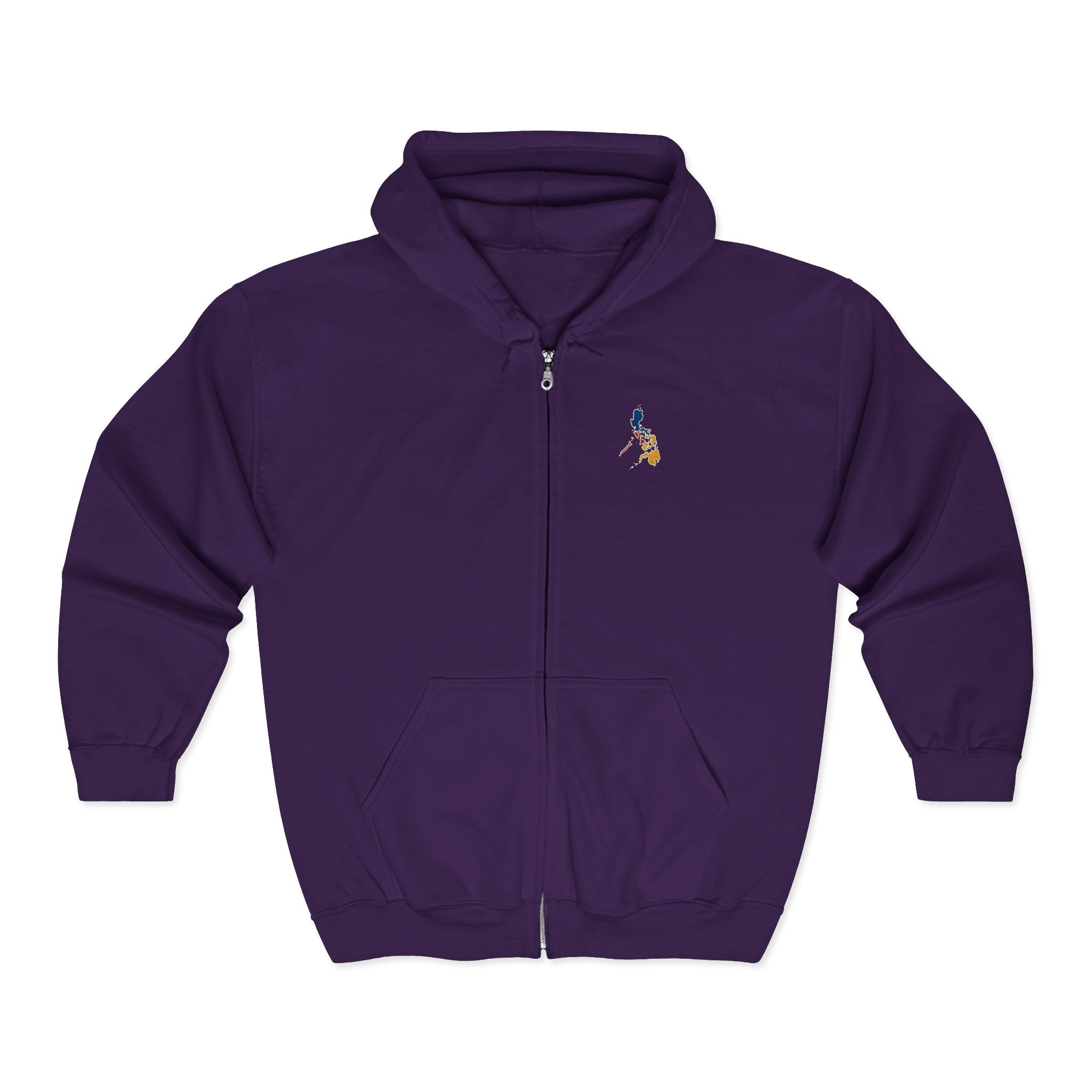 Eagle Crest Zip Hoodie — Crowned Heraldic Eagle Full-Zip Sweatshirt