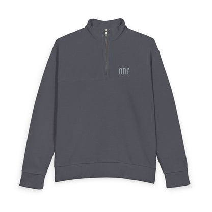 ONE Black Quarter-Zip Pullover - Textured Knit Casual Top