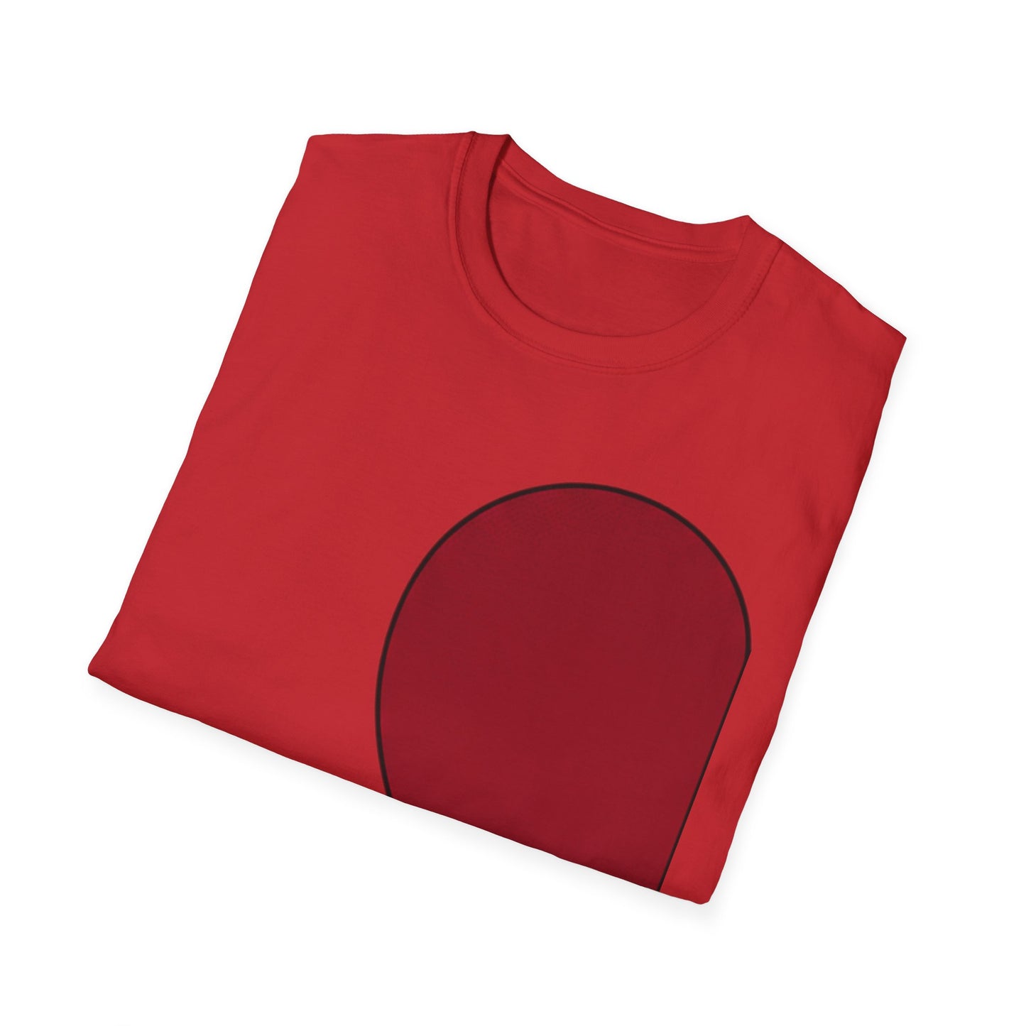 Half Heart Graphic T‑Shirt — Minimal Red Heart Tee