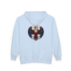 Eagle Crest Zip Hoodie — Crowned Heraldic Eagle Full-Zip Sweatshirt