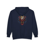 Eagle Crest Zip Hoodie — Crowned Heraldic Eagle Full-Zip Sweatshirt