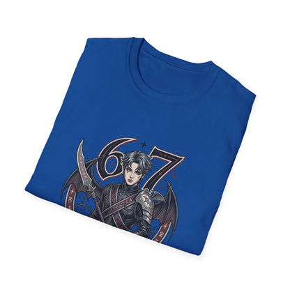 Gothic Demon Hunter T-Shirt — Knight with Wings Illustration