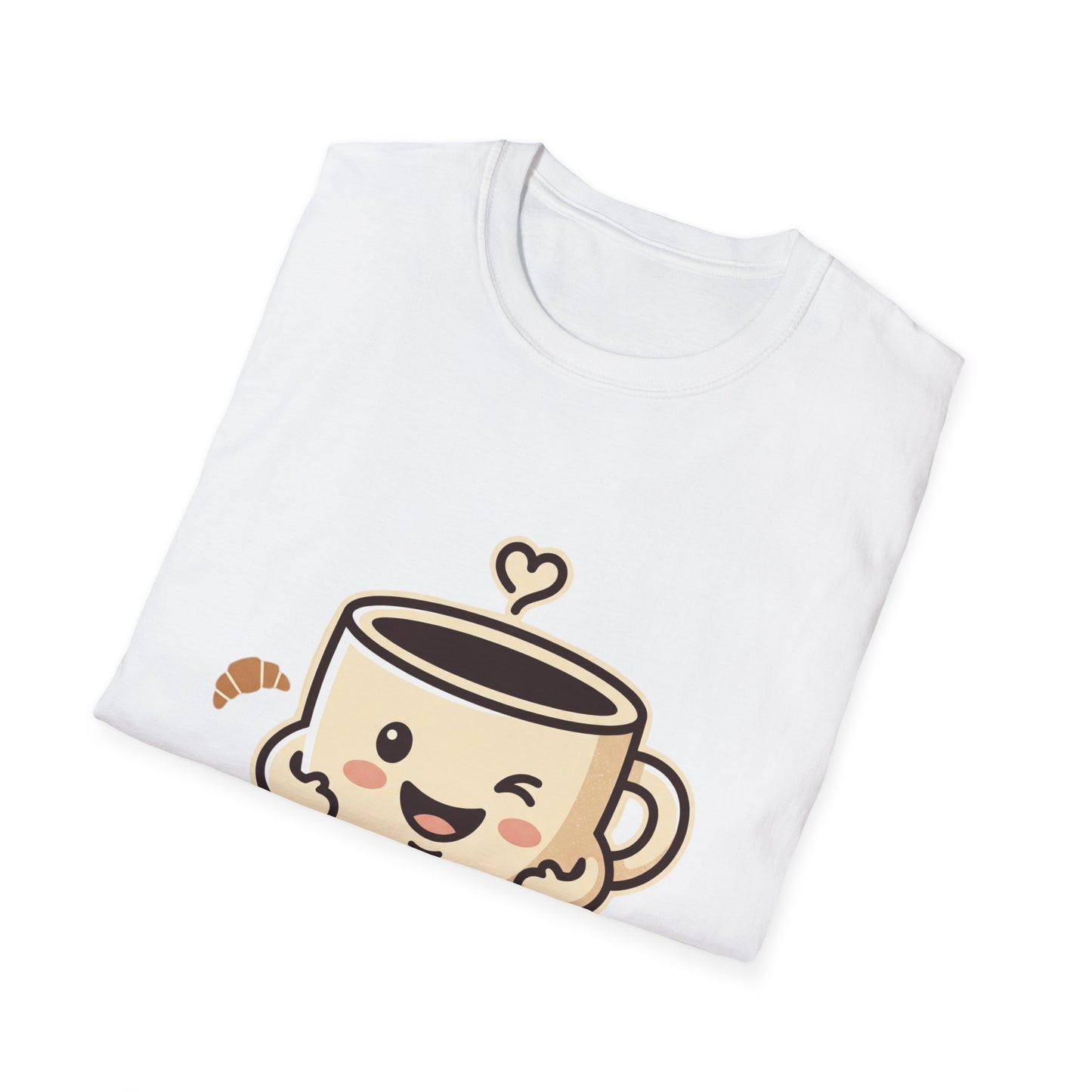 Coffee Cup T-Shirt — "Daily Hug" Cute Kawaii Coffee Tee