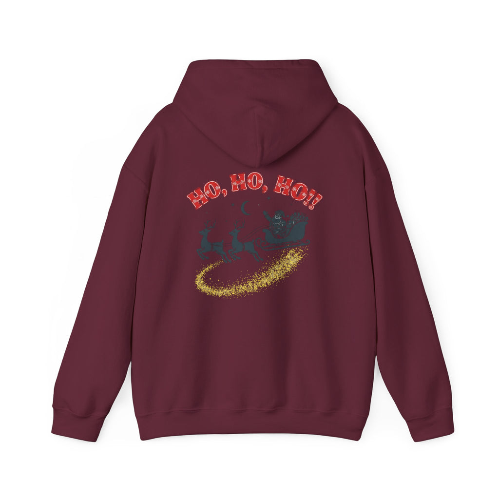 Christmas Hoodie - 'Merry Christmas to Everyone' Front & 'HO, HO, HO!!' Back Holiday Sweatshirt
