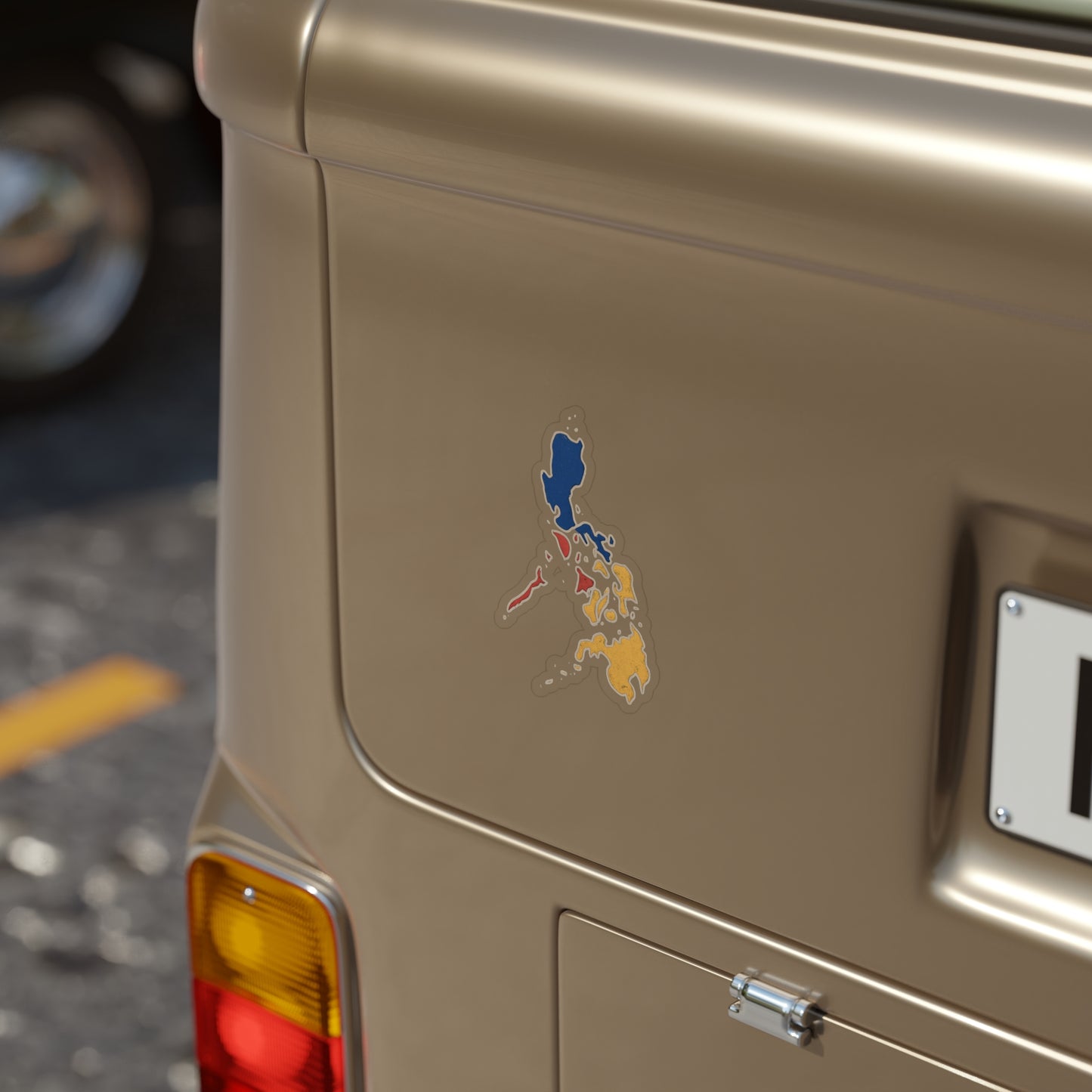 Philippines Map Die-Cut Vinyl Sticker — Transparent Outdoor Weatherproof