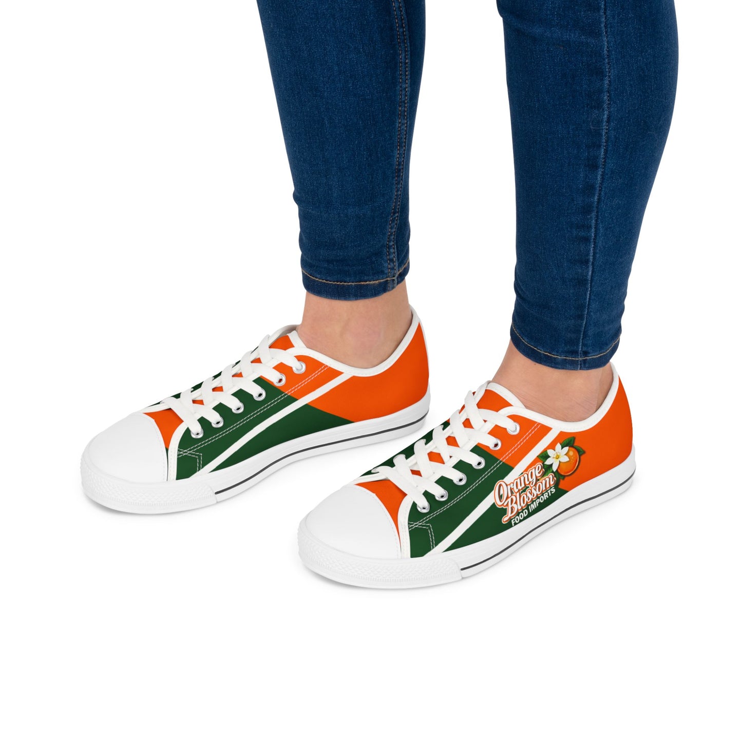 Orange Blossom Personalized Casual Canvas Shoes for Women 2
