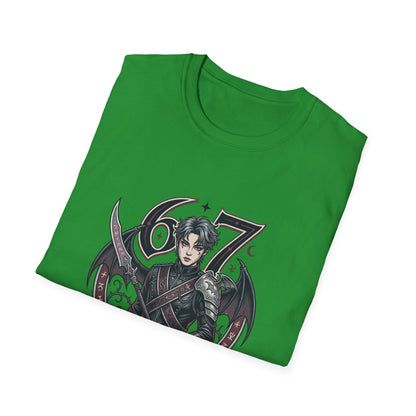 Gothic Demon Hunter T-Shirt — Knight with Wings Illustration
