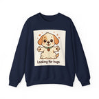 Looking for Hugs Sweatshirt — Cute Puppy Graphic Crewneck